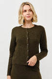 EASILY ELEVATED OLIVE KNIT SET CARDIGAN