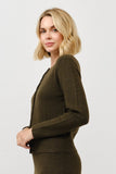 EASILY ELEVATED OLIVE KNIT SET CARDIGAN