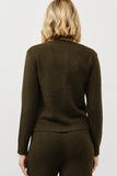 EASILY ELEVATED OLIVE KNIT SET CARDIGAN