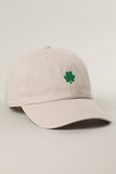 LUCKY CLOVER EMBROIDERED BASEBALL CAP