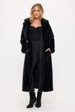 GRISELDA FAUX FUR COAT - BLACK