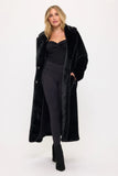 GRISELDA FAUX FUR COAT - BLACK