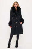 LUCIANA FAUX FUR TRIM COAT
