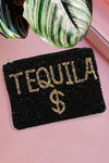 TEQUILA $ BEADED MINI POUCH BAG