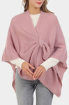 LOLA KNITTED CAPE - MAUVE