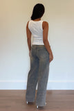 VINTAGE WASH WIDE LEG JEANS