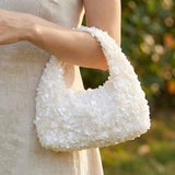 FULL SEQUIN WHITE HANDBAG