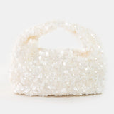 FULL SEQUIN WHITE HANDBAG