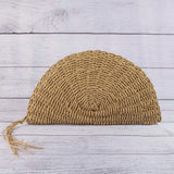 WOVEN HALF MOON CLUTCH BAG