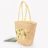 STRAW LEMON TOTE BAG
