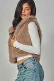 RITA FAUX FUR VEST - COCO