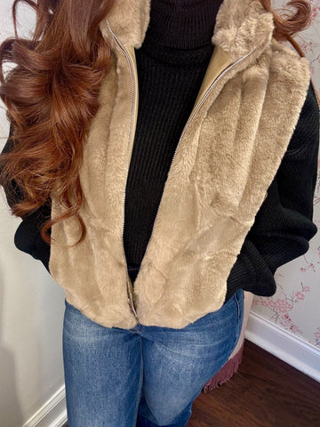SASHA FAUX FUR VEST