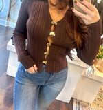 VIENNA TOP - CHOCOLATE