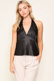 ESPRESSO MARTINI ME SATIN TOP - BLACK