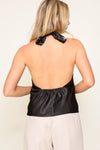 ESPRESSO MARTINI ME SATIN TOP - BLACK