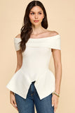 BLAKE OFF-SHOULDER SWEATER TOP