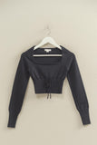 OLIVIA SWEATER TOP - BLACK