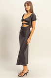 VINCENZA SATIN MAXI DRESS