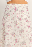 ROSE WINE MIDI SKIRT