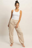 CHAMPAGNE DRIFT SATIN CARGO PANTS