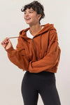 LONG WEEKEND FLEECE ZIP-UP HOODIE - PUMPKIN