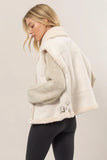 IN THE MIX FUR CONTRAST SUEDE VEST
