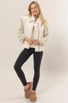 IN THE MIX FUR CONTRAST SUEDE VEST