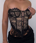 SOMEWHERE NOWHERE LACE CORSET TOP