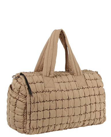 QUILTED PUFF DUFFLE BAG