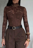 ESPRESSO AFFAIR LACE BODYSUIT