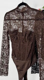 ESPRESSO AFFAIR LACE BODYSUIT