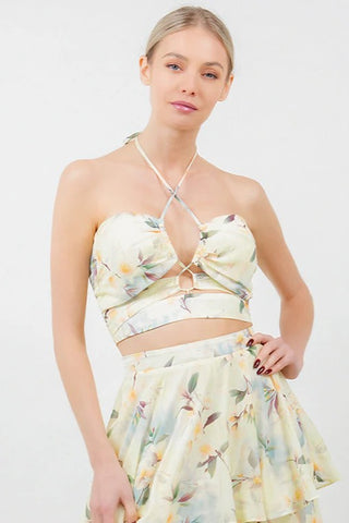SPRING FLING CHIFFON SET TOP