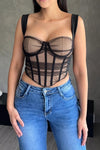 JULIETTE MESH CORSET TOP