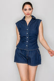 CENTRAL PARK DENIM TOP