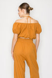 GOLDEN HOUR HALTER TOP