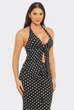 EVERLY POLKA DOT SET HALTER TOP