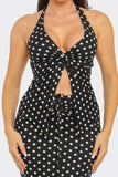 EVERLY POLKA DOT SET HALTER TOP