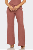 MARINA SET FLARE PANTS - MARSALA