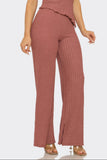 MARINA SET FLARE PANTS - MARSALA