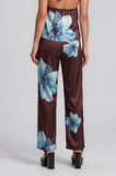 BLUE MAGNOLIA SET SATIN PANTS