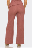 MARINA SET FLARE PANTS - MARSALA