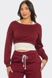 THE ROMY SET TOP - BURGUNDY