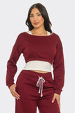THE ROMY SET TOP - BURGUNDY