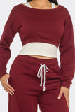 THE ROMY SET TOP - BURGUNDY