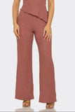 MARINA SET FLARE PANTS - MARSALA