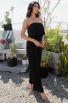 DANI PLEATED JUMPSUIT - BLACK