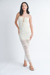 EXCHANGING VOWS MESH MAXI DRESS