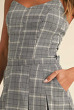 NOELLE PLAID SET CORSET TOP