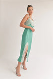 PORTOFINO LACE TRIM MIDI DRESS
