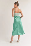 PORTOFINO LACE TRIM MIDI DRESS